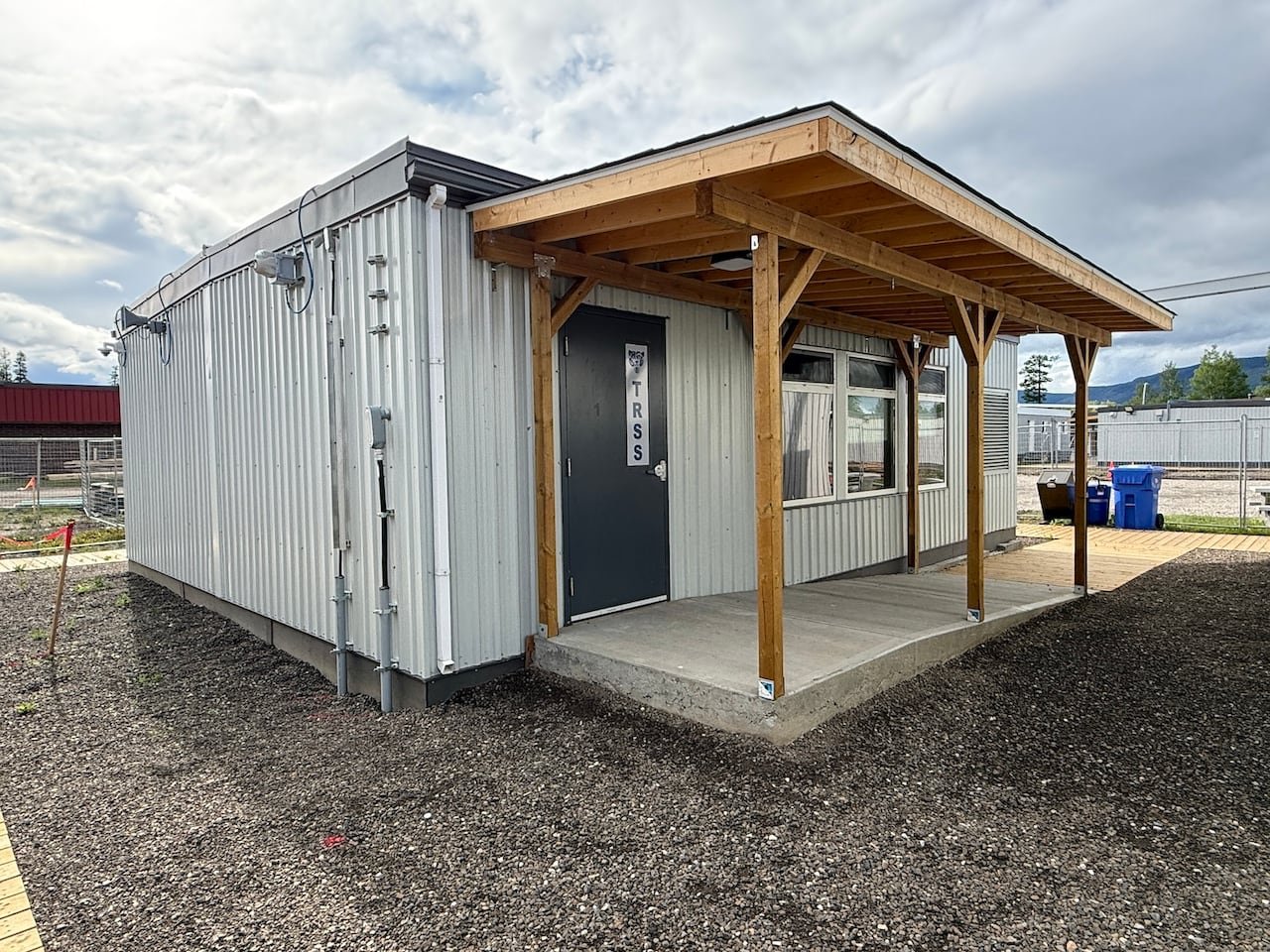 A modular classroom unit set up for students of Tumbler Ridge Secondary School as interim facilities while plans for a new school are finalized.